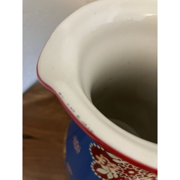 Dutch Wax Coastline Imports Vase Pitcher 9.5" Tall Floral Boho Anthropologie - Picture 3 of 6